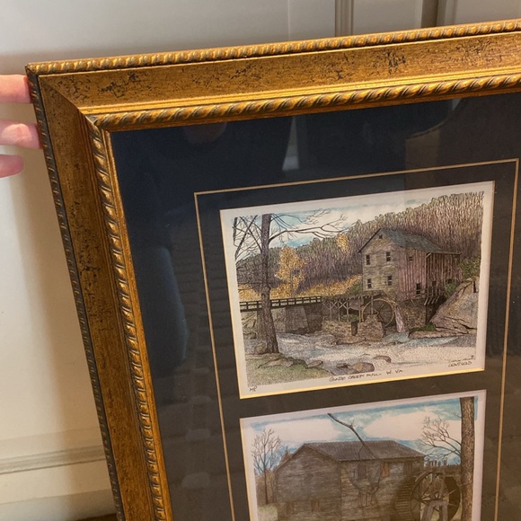 Framed Drawings SC & WV Mills - Farmhouse Barns Cottage Western Country Decor - Picture 5 of 9